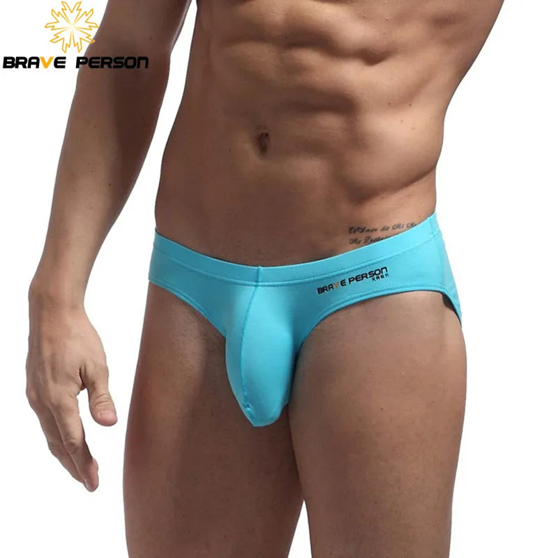 BRAVE PERSON Sexy Men's Briefs Cotton Underwear for Big Penis Pouch Bags U convex Design Men Briefs for Man Underpants