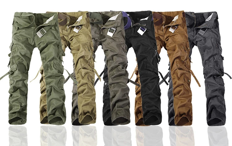 2024 Fashion Military Cargo Pants Mens Trousers Overalls Casual Baggy Army Cargo Pants Men Plus Size Multi-pocket Tactical Pants