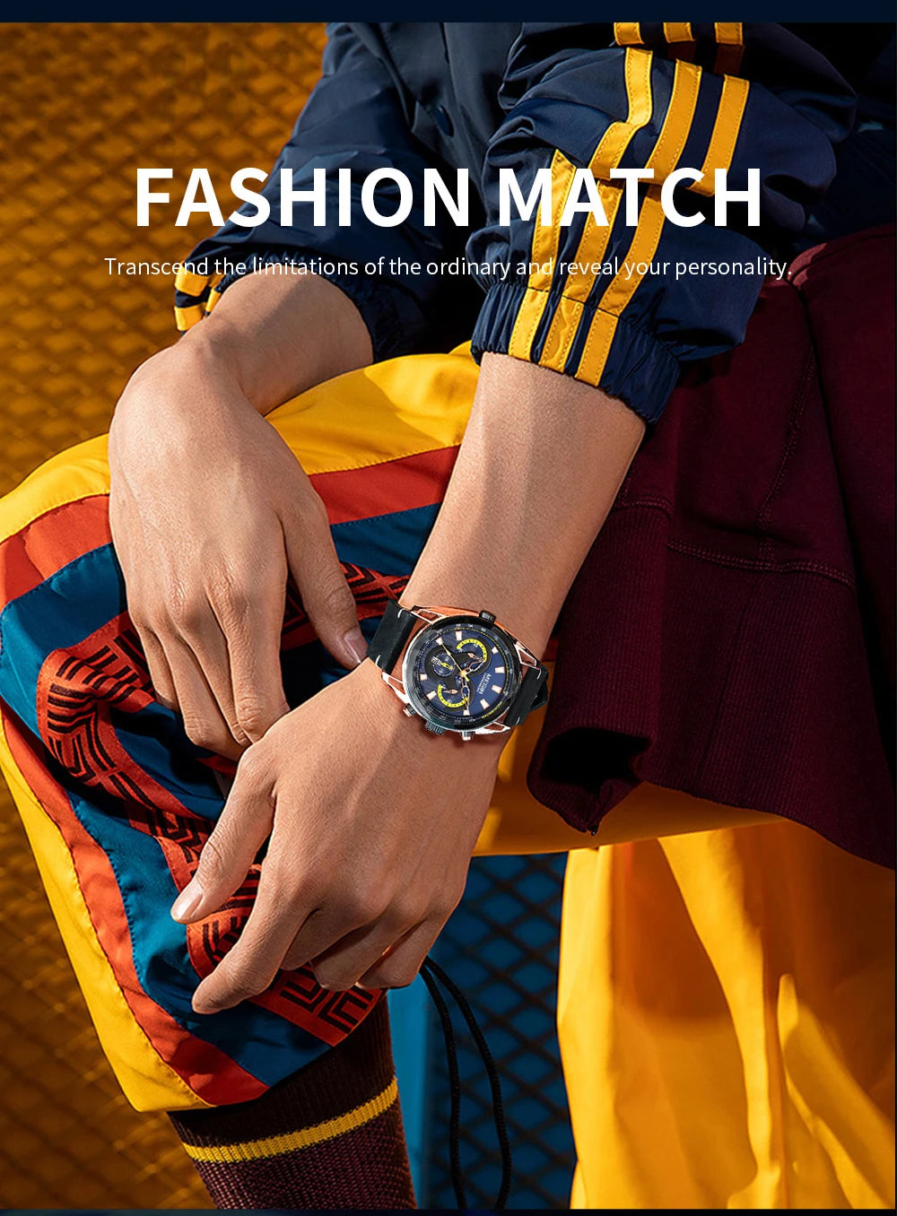 MEGIR Watch for Men Leather Strap Chronograph Quartz Watches Waterproof Luminous Wrist Watch Man Relogios Masculino Reloj Montre