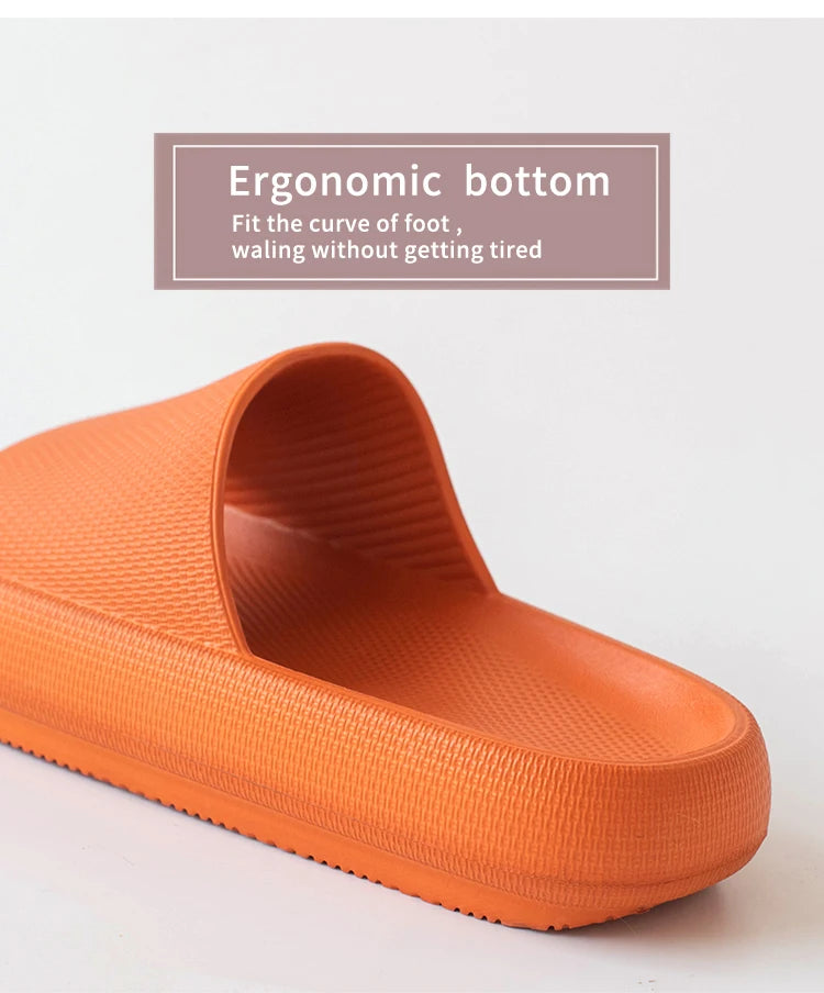 UTUNE Men's Thick Sole Non-slip Slippers Summer Indoor Casual Sandal soft Comfortable Breathable 51cm Fashion Home Footwear