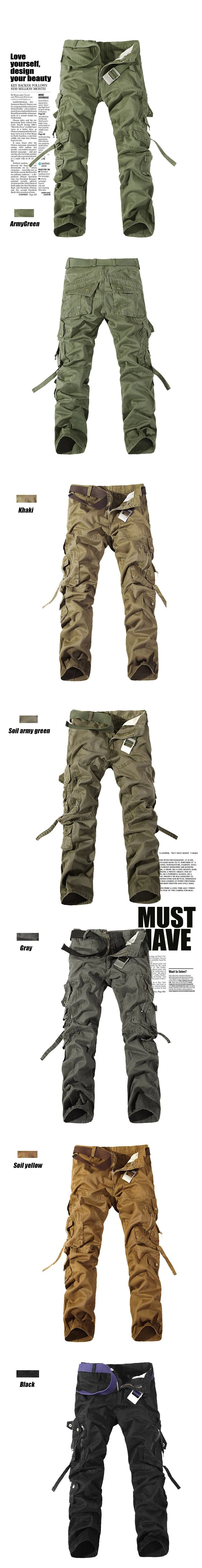 2024 Fashion Military Cargo Pants Mens Trousers Overalls Casual Baggy Army Cargo Pants Men Plus Size Multi-pocket Tactical Pants
