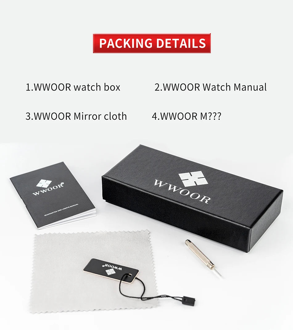 Montre Femme 2024 WWOOR Luxury Brand Womens Watches Fashion Rectangle Small Watch Woman Quartz Dress Ladies Bracelet Wrist Watch