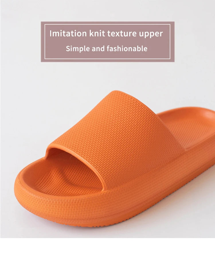 UTUNE Men's Thick Sole Non-slip Slippers Summer Indoor Casual Sandal soft Comfortable Breathable 51cm Fashion Home Footwear