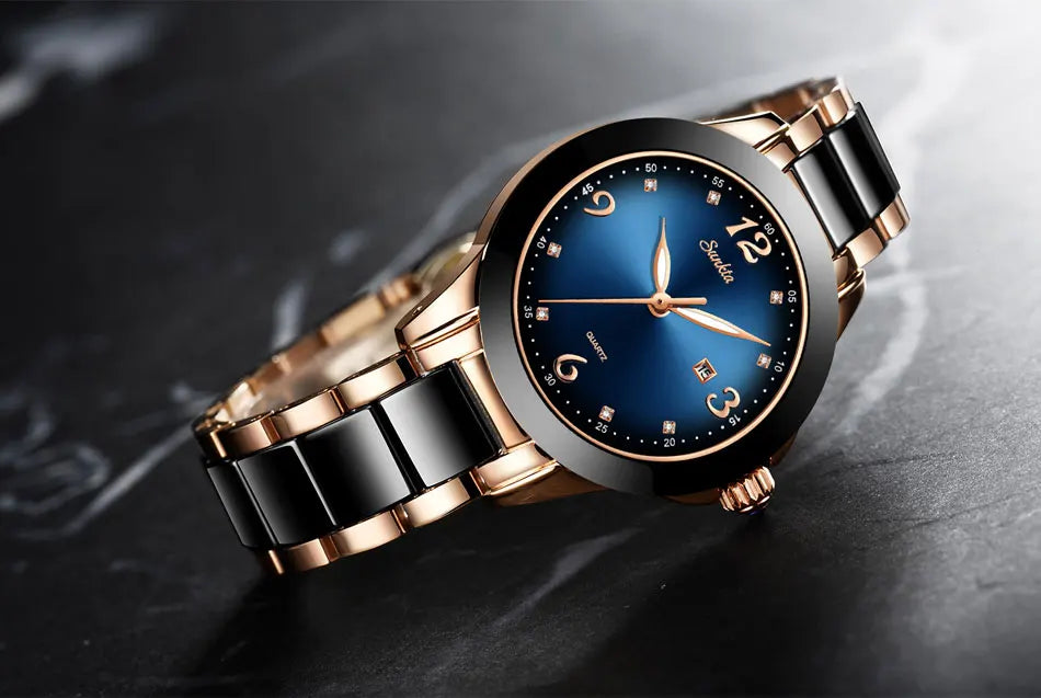 Montre Relogio LIGE Brand SUNKTA Fashion Watch Women Luxury Ceramic And Alloy Bracelet Analog Women Wrist watch Relogio Feminino