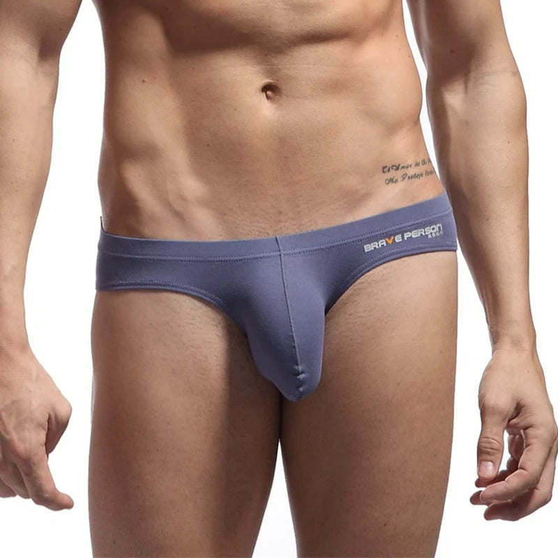 BRAVE PERSON Sexy Men's Briefs Cotton Underwear for Big Penis Pouch Bags U convex Design Men Briefs for Man Underpants