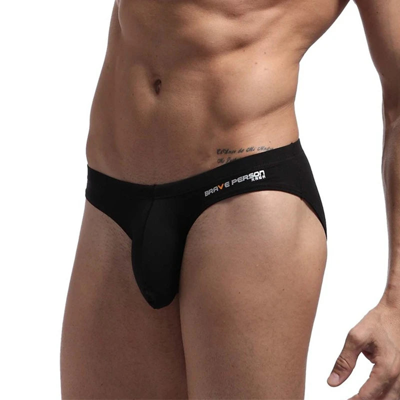 BRAVE PERSON Sexy Men's Briefs Cotton Underwear for Big Penis Pouch Bags U convex Design Men Briefs for Man Underpants
