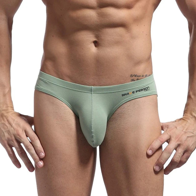 BRAVE PERSON Sexy Men's Briefs Cotton Underwear for Big Penis Pouch Bags U convex Design Men Briefs for Man Underpants