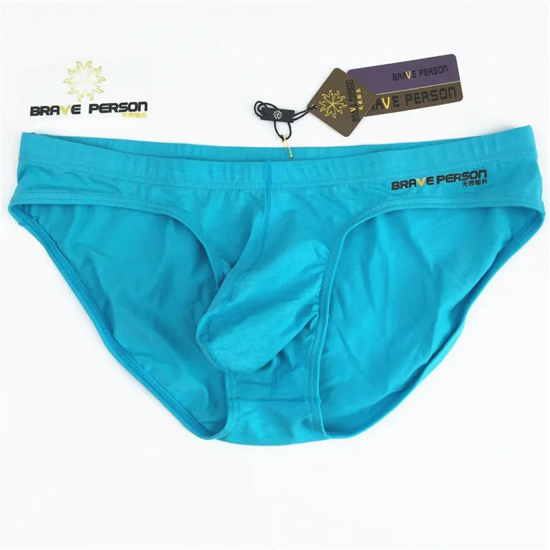 BRAVE PERSON Sexy Men's Briefs Cotton Underwear for Big Penis Pouch Bags U convex Design Men Briefs for Man Underpants