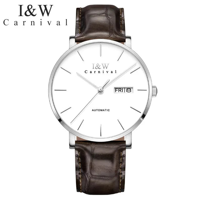 Montre Homme Switzerland I&W Luxury Gold Automatic Watch 24 Jewels NH36 Watch Men Calendar Sapphire Mechanical Watches Mens 2020