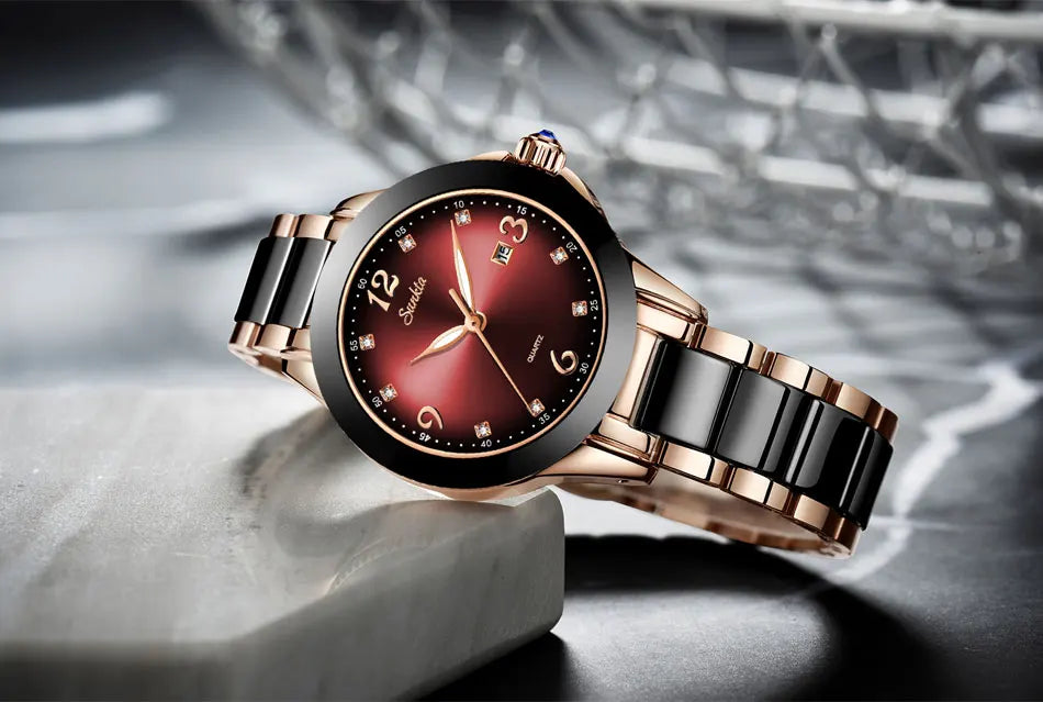 Montre Relogio LIGE Brand SUNKTA Fashion Watch Women Luxury Ceramic And Alloy Bracelet Analog Women Wrist watch Relogio Feminino