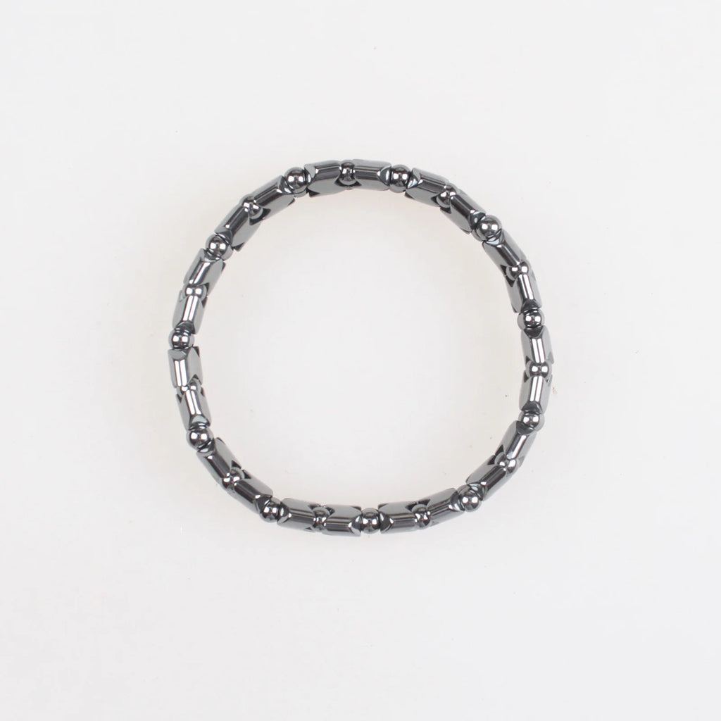 Man Women Natural Stone Black Hematite Bracelets Elastic Rope Bangles & Bracelets Handmade Jewelry Yoga Energy Bracelets