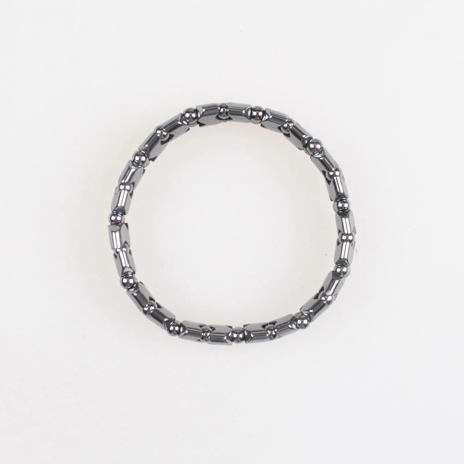 Man Women Natural Stone Black Hematite Bracelets Elastic Rope Bangles & Bracelets Handmade Jewelry Yoga Energy Bracelets