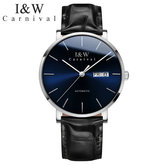 Montre Homme Switzerland I&W Luxury Gold Automatic Watch 24 Jewels NH36 Watch Men Calendar Sapphire Mechanical Watches Mens 2020