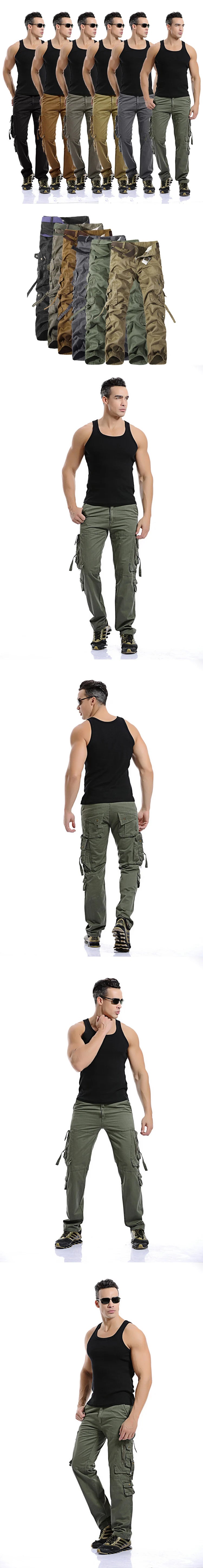 2024 Fashion Military Cargo Pants Mens Trousers Overalls Casual Baggy Army Cargo Pants Men Plus Size Multi-pocket Tactical Pants