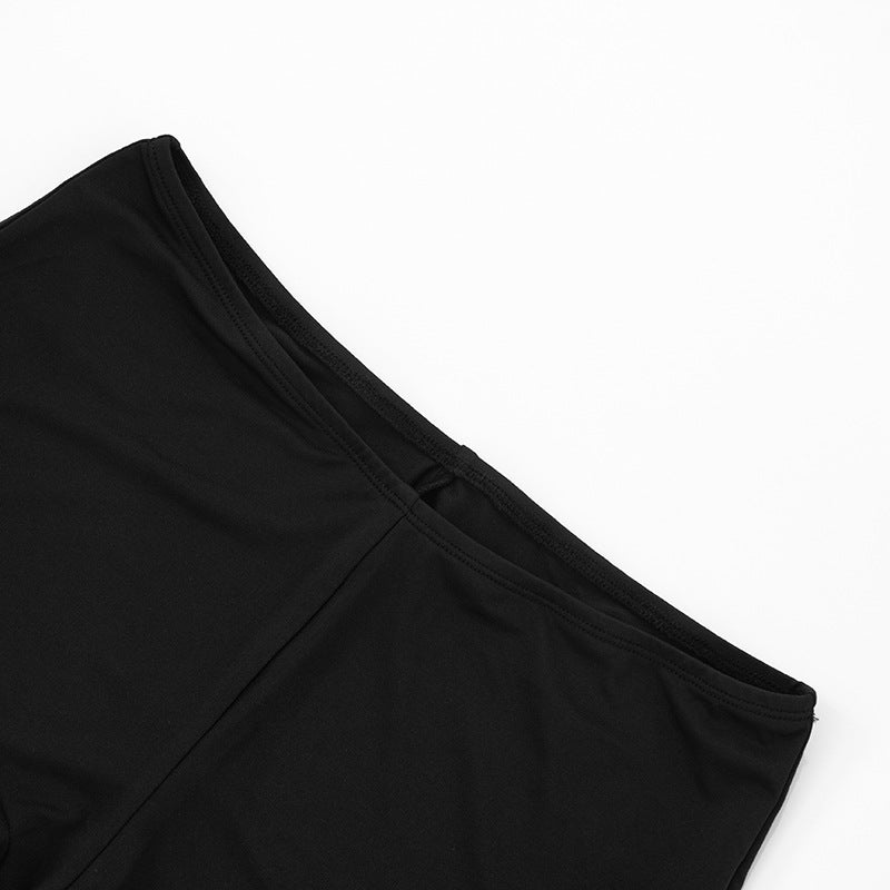 Women's clothing 2025 summer sexy one-shoulder lapel top tight shorts calf socks three-piece suit club clothing Vestidos