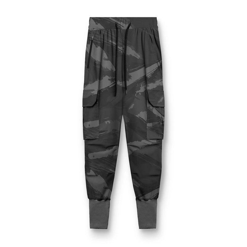 2024 New Cargo Pants Gym Men‘s Multi-Pocket Straight Bottom Cargo Pants    Sports Fitness Men Casual Trousers Track Pants
