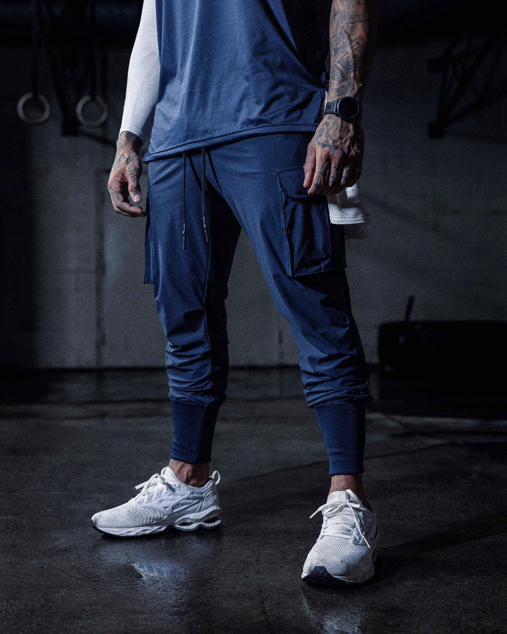 2024 New Cargo Pants Gym Men‘s Multi-Pocket Straight Bottom Cargo Pants    Sports Fitness Men Casual Trousers Track Pants