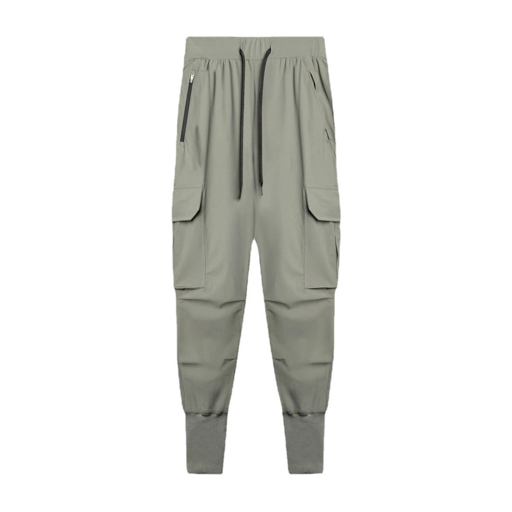 2024 New Cargo Pants Gym Men‘s Multi-Pocket Straight Bottom Cargo Pants    Sports Fitness Men Casual Trousers Track Pants