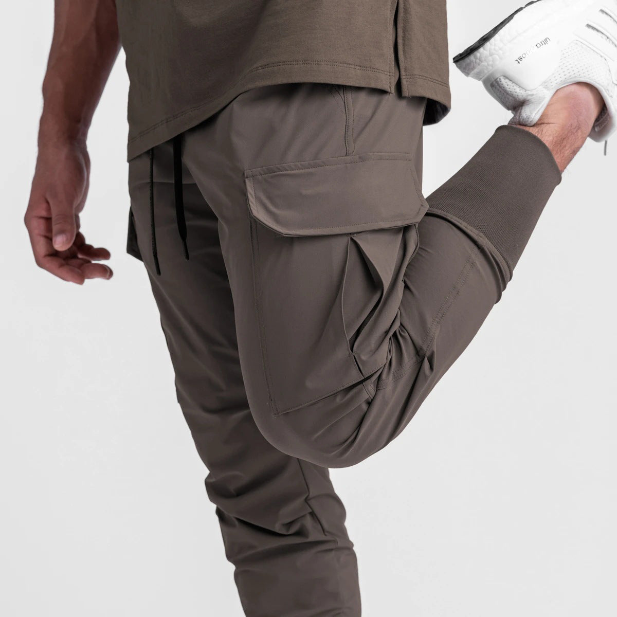 2024 New Cargo Pants Gym Men‘s Multi-Pocket Straight Bottom Cargo Pants    Sports Fitness Men Casual Trousers Track Pants
