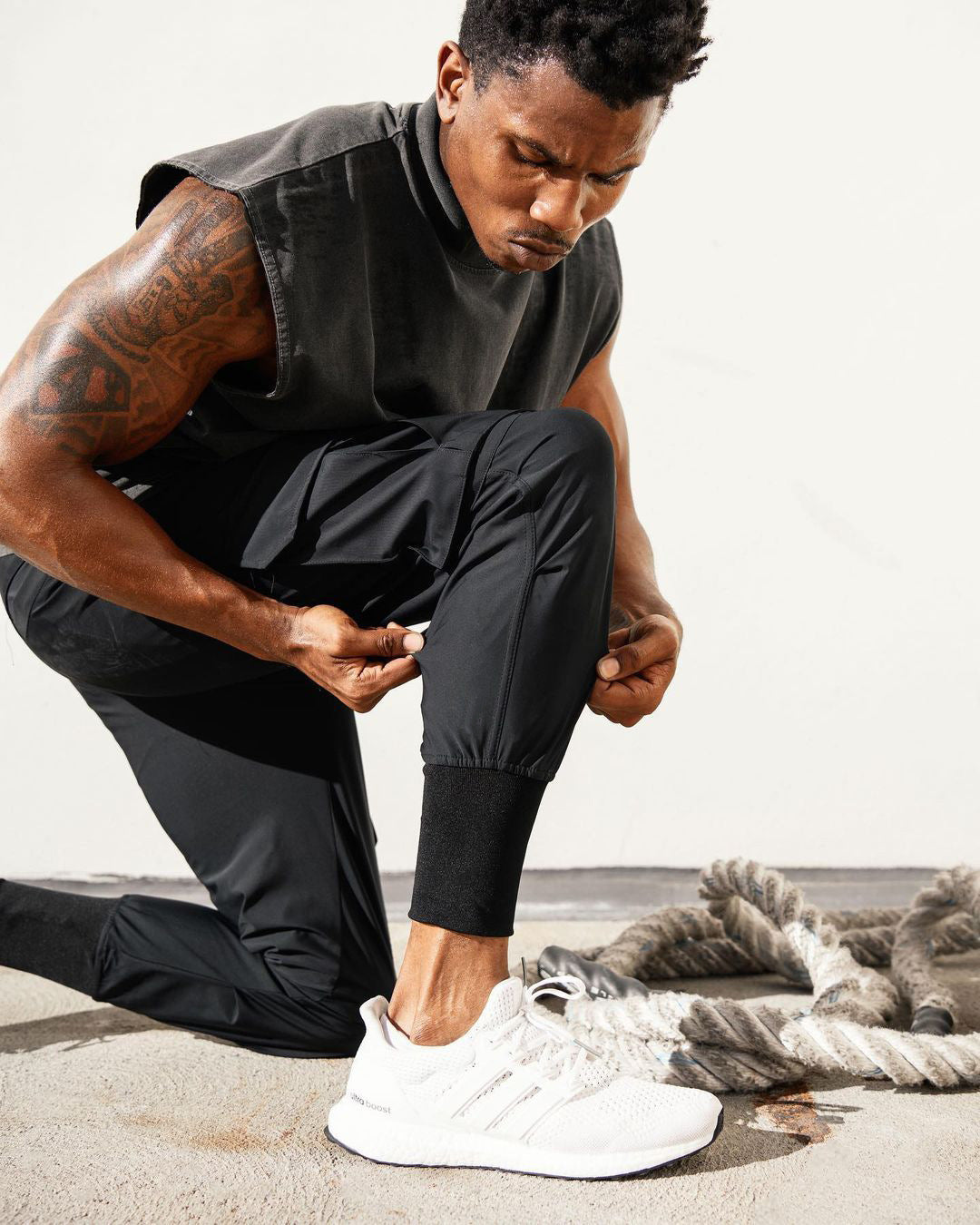 2024 New Cargo Pants Gym Men‘s Multi-Pocket Straight Bottom Cargo Pants    Sports Fitness Men Casual Trousers Track Pants