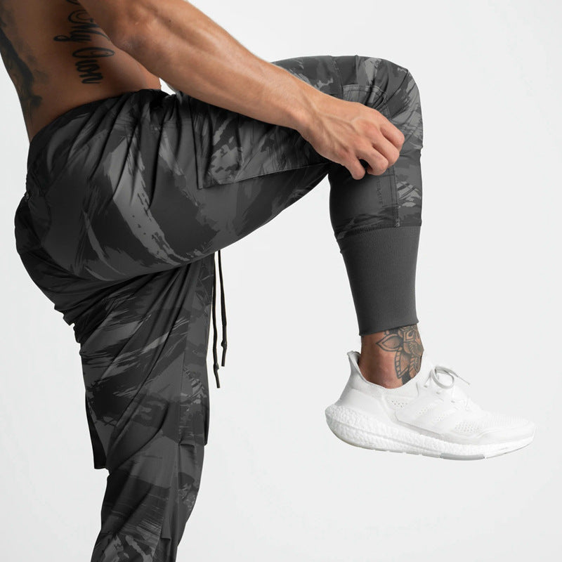 2024 New Cargo Pants Gym Men‘s Multi-Pocket Straight Bottom Cargo Pants    Sports Fitness Men Casual Trousers Track Pants