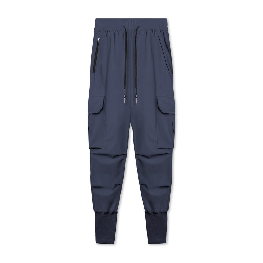 2024 New Cargo Pants Gym Men‘s Multi-Pocket Straight Bottom Cargo Pants    Sports Fitness Men Casual Trousers Track Pants