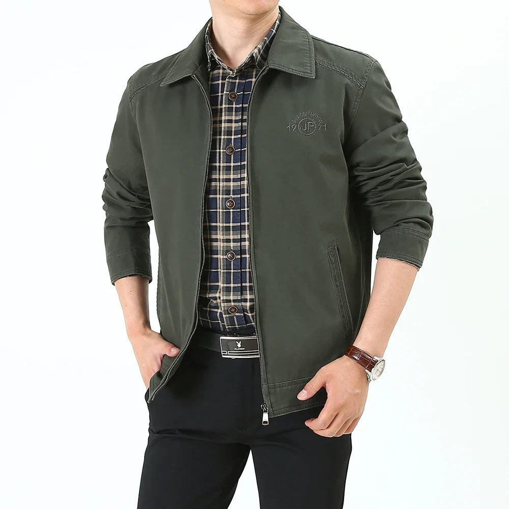 Men's High Quality Jacket Washed Pure Cotton Jacket Workwear Men's Coat Loose Business Men's Clothing Outdoor Men's Clothing