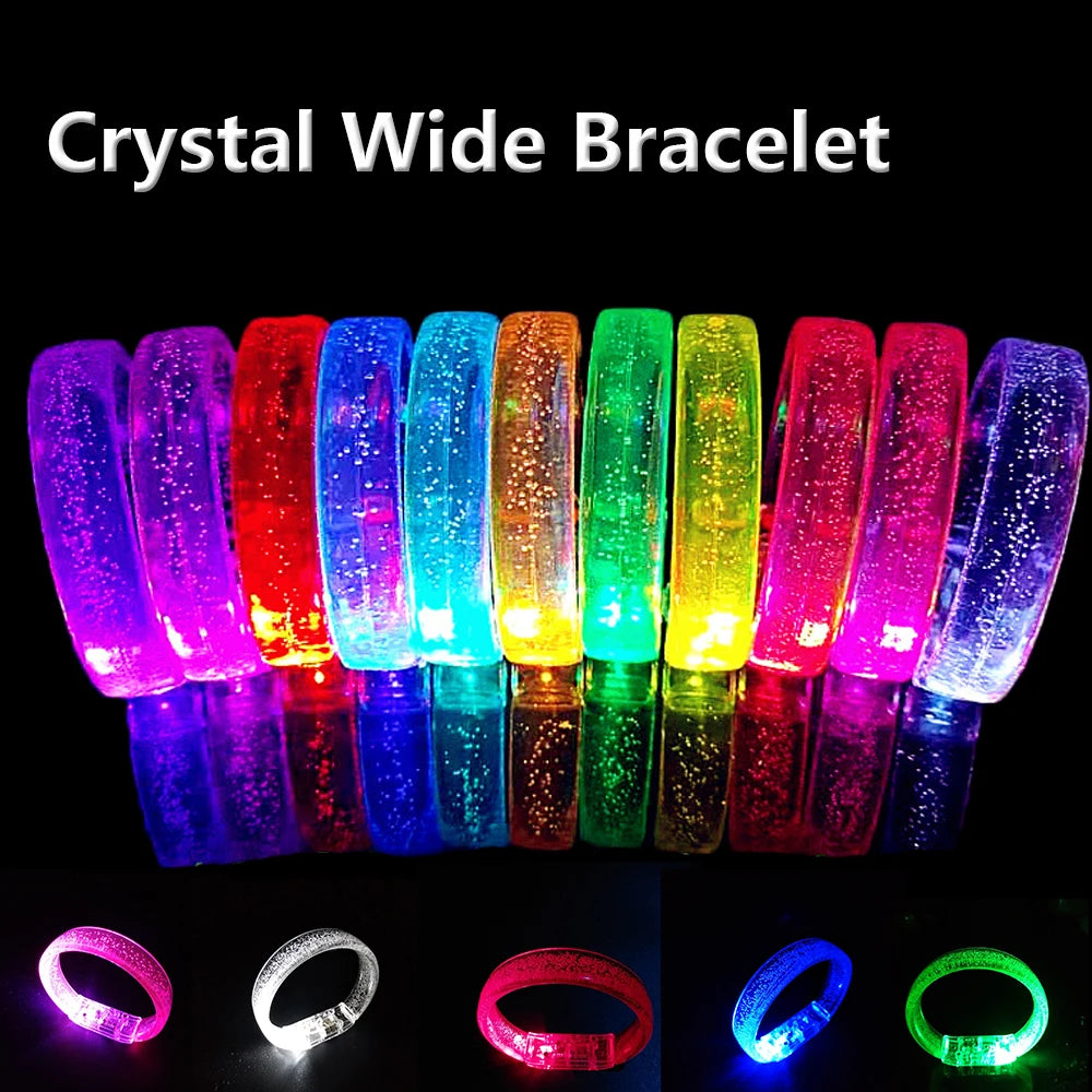 2PCS Luminous Bracelets Concert LED Flash Bracelets Support Fluorescent Bracelets Party Activities Cheering Luminous Props