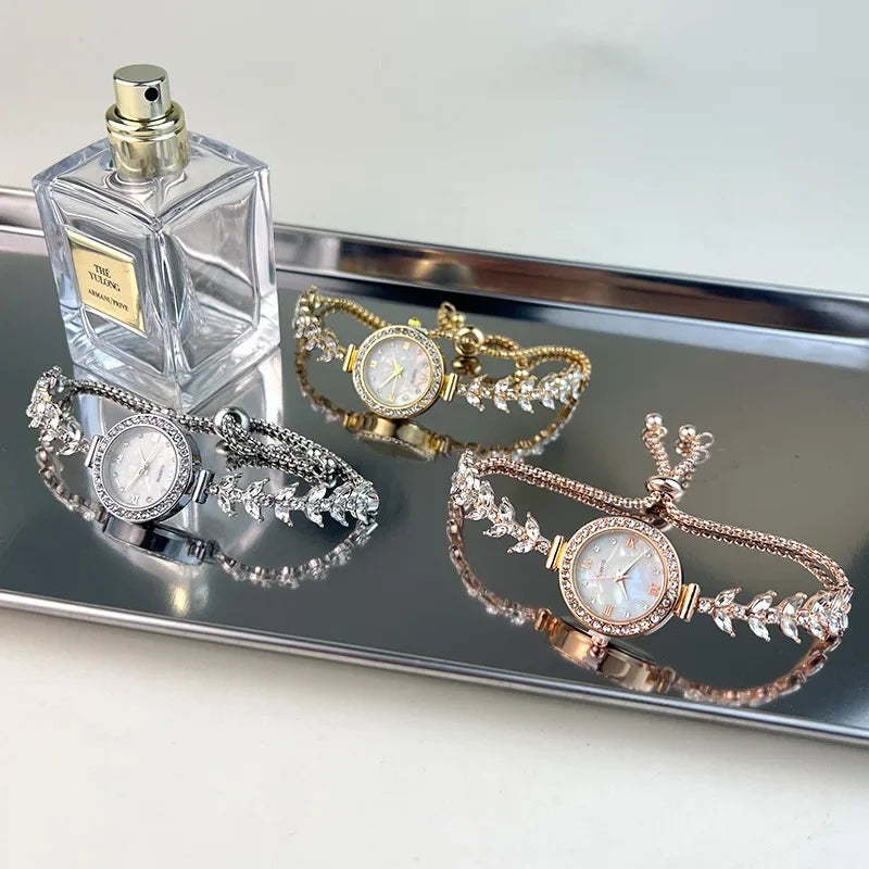 Watches for Women Reloj Mujer Mermaid Chain Light Luxury Diamond Bracelet Ladies Fashion Quartz Watches Montres Femmes