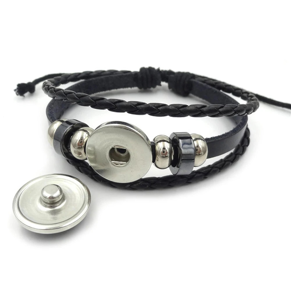 Palestinian Flag Bracelet Fashion Leather Braided Bracelets Glass Cabochon Bracelets Palestinian Souvenir Bracelets Jewelry Gift