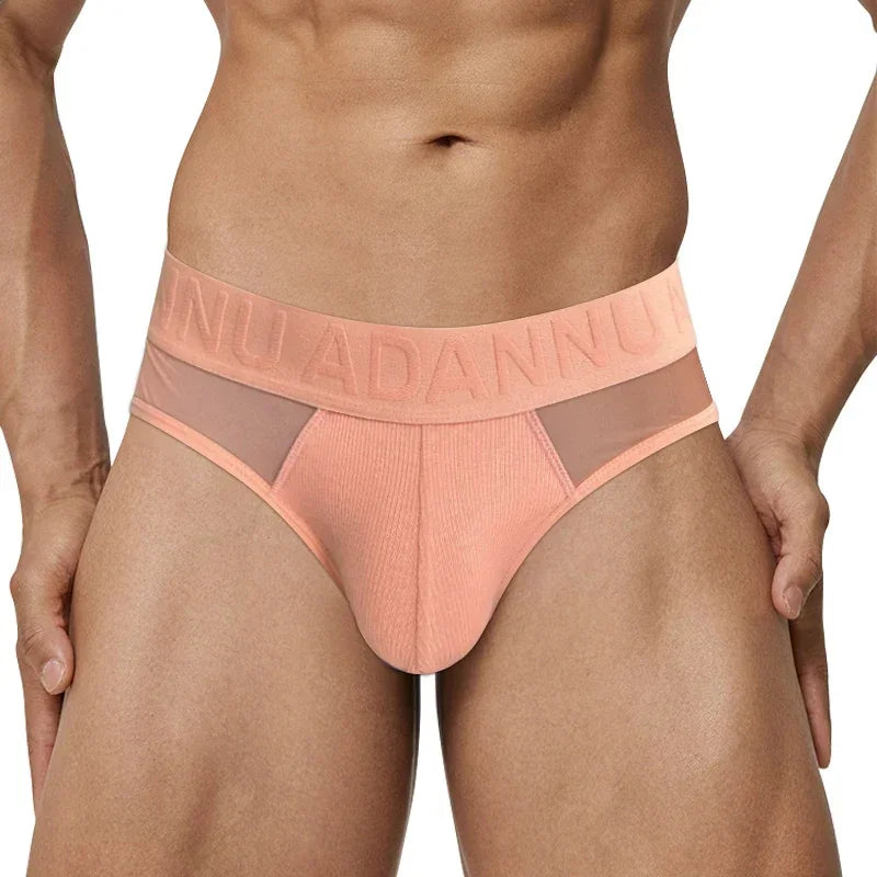 1PC Men Briefs Fashion Underwear Sexy Low-Waist Triangle Pant Silhouette Design Breathable Men Panties Jockstrap Man Underpants