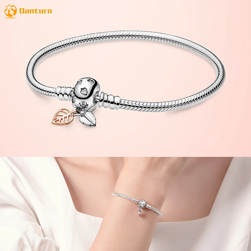 Danturn 925 Sterling Silver Bracelets Surfing, Waves and fish, Dream nets Bracelets Women Bracelets Fashion Charm Bracelets