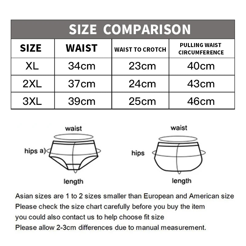 3 Pcs/Lot Men's Boxer Shorts Underwear Sexy Panties Striped Man Underpants Male Boxers Homme U Convex Shorts Lingerie Underpants