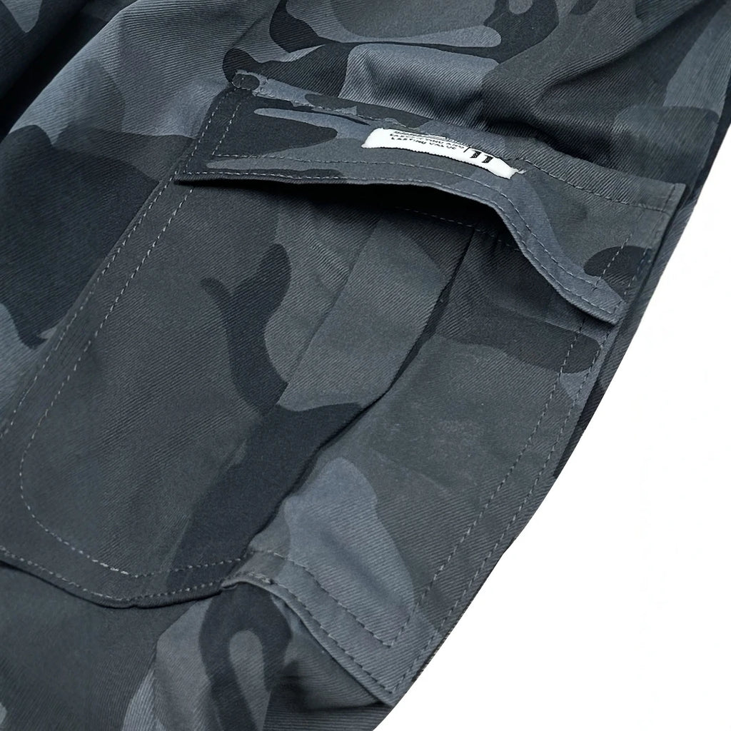 [Trendy Camo Cargo Pants] Camo Cargo Pants - Men's Trendy Casual Regular Fit Trousers With Side Pocket For Outdoor Activities