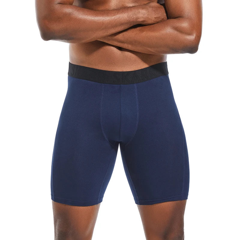 Fashion Long mens boxers Polyester underwear for man underpants Sexy Men's panties Comfortable Stretch boxer shorts men
