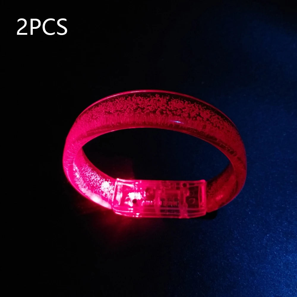 2PCS Luminous Bracelets Concert LED Flash Bracelets Support Fluorescent Bracelets Party Activities Cheering Luminous Props