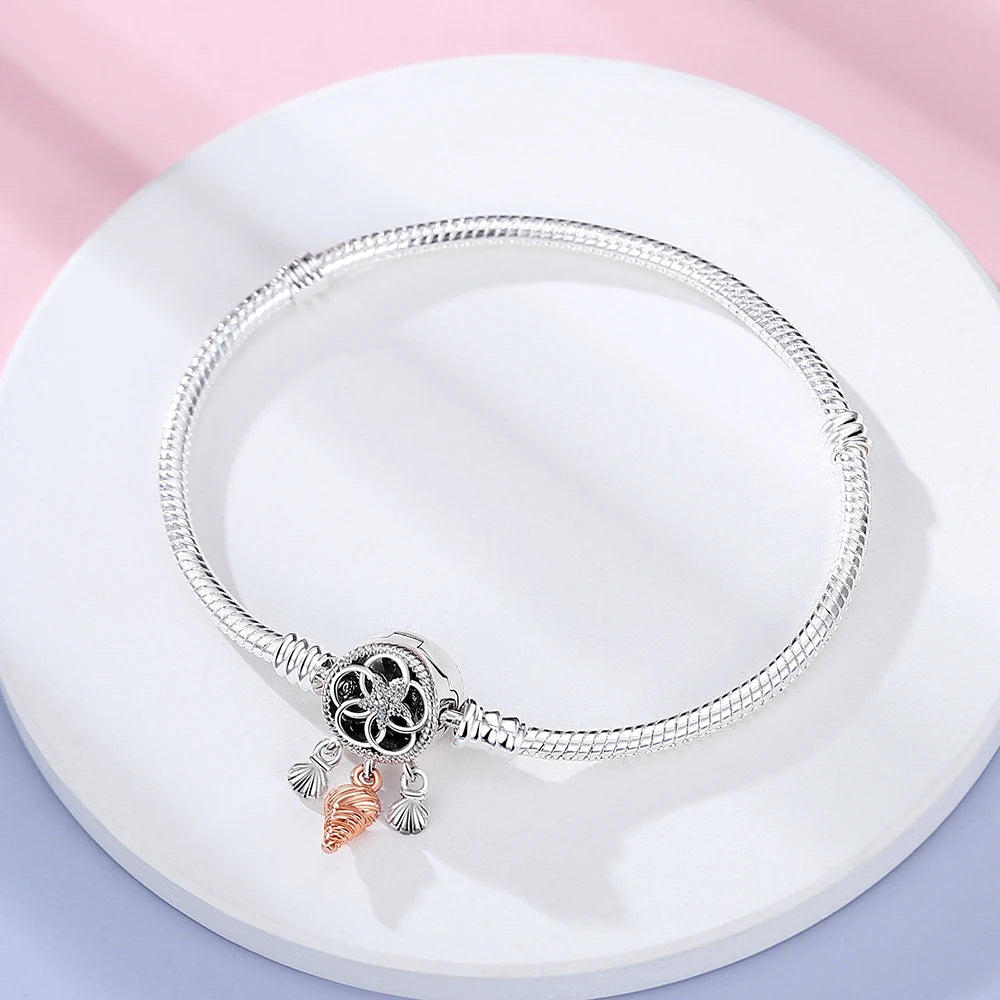 Danturn 925 Sterling Silver Bracelets Crown Butterfly Bus Sisterly Love Cherry Bracelets Women Bracelets Fashion Charm Bracelets