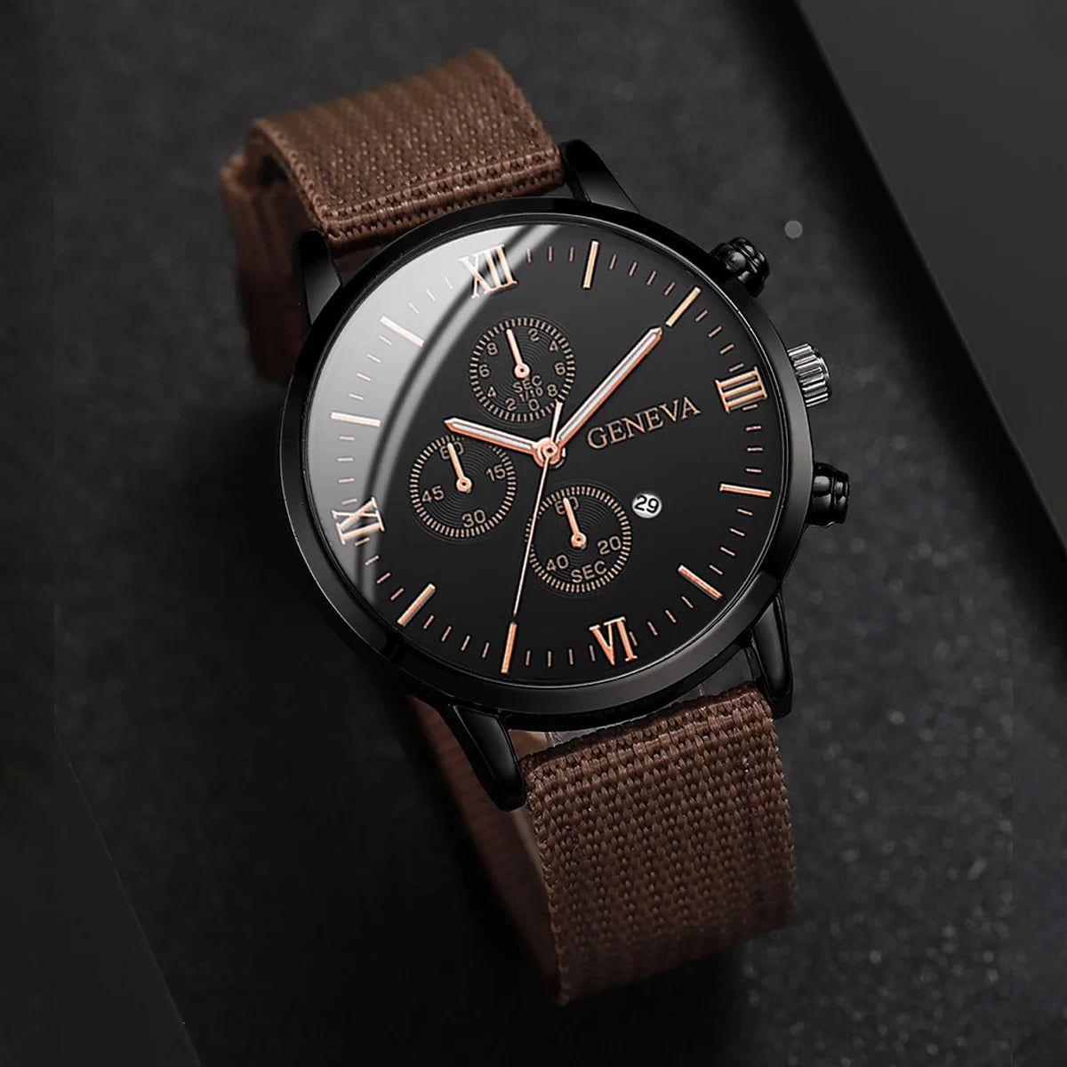 4/5PCS Fashion Men Watches Casual Male's Quartz Watch Bracelets Set Relogio Masculino Reloj Hombre（Without Box）