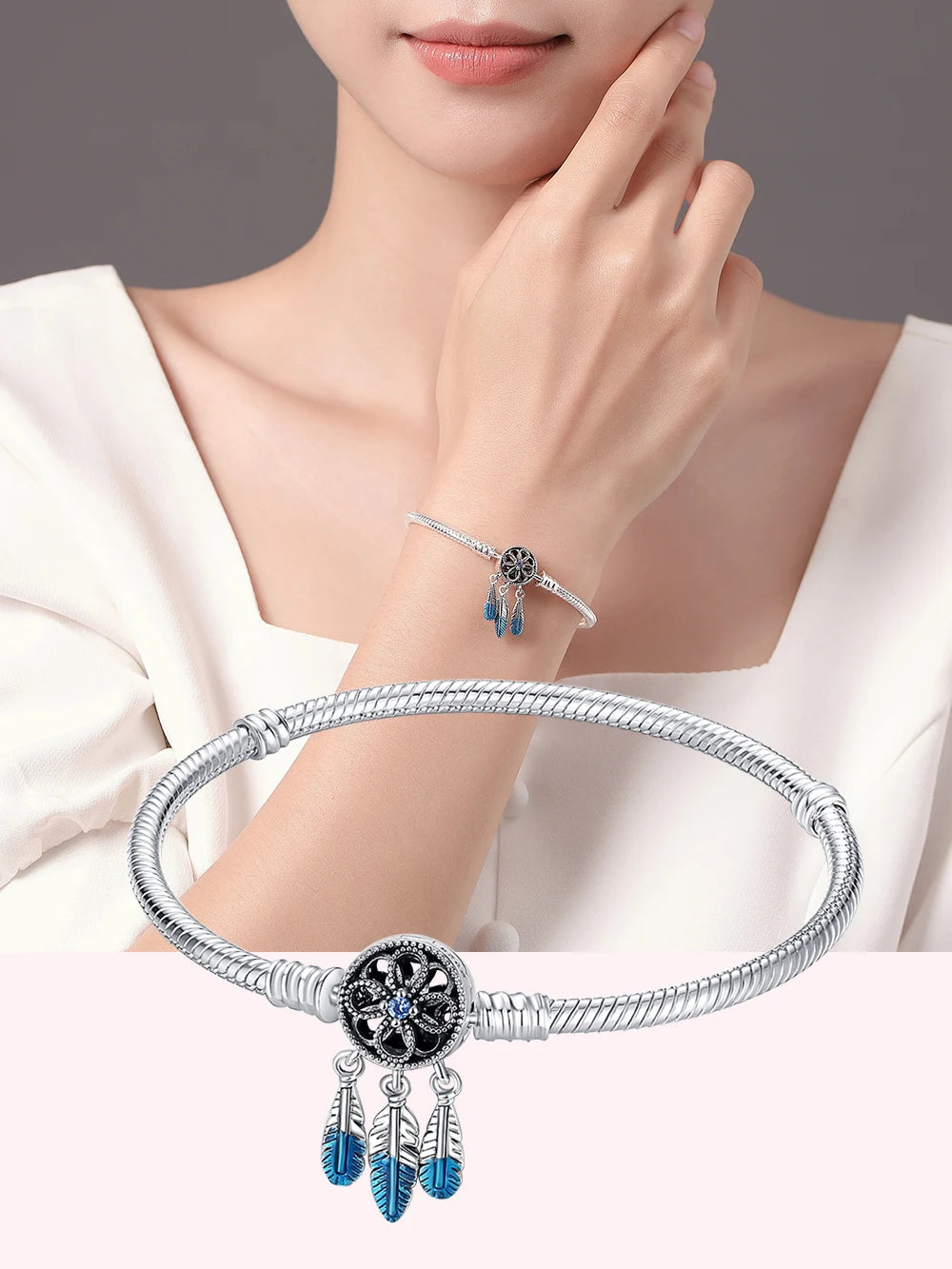Danturn 925 Sterling Silver Bracelets Crown Butterfly Bus Sisterly Love Cherry Bracelets Women Bracelets Fashion Charm Bracelets