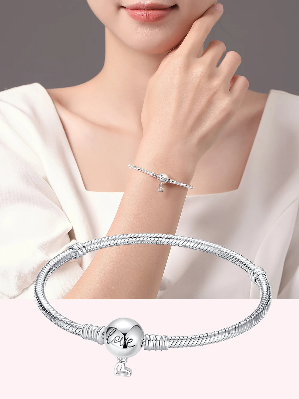 Danturn 925 Sterling Silver Bracelets Crown Butterfly Bus Sisterly Love Cherry Bracelets Women Bracelets Fashion Charm Bracelets