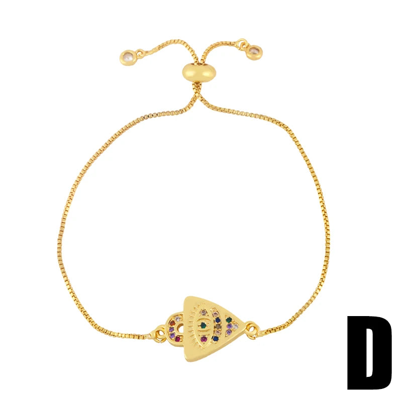 Clearance Bracelets / Copper Gold Plated Bracelets for Women CZ Rhinestone Chain Bracelets Crystal Jewelry Gifts brtk51