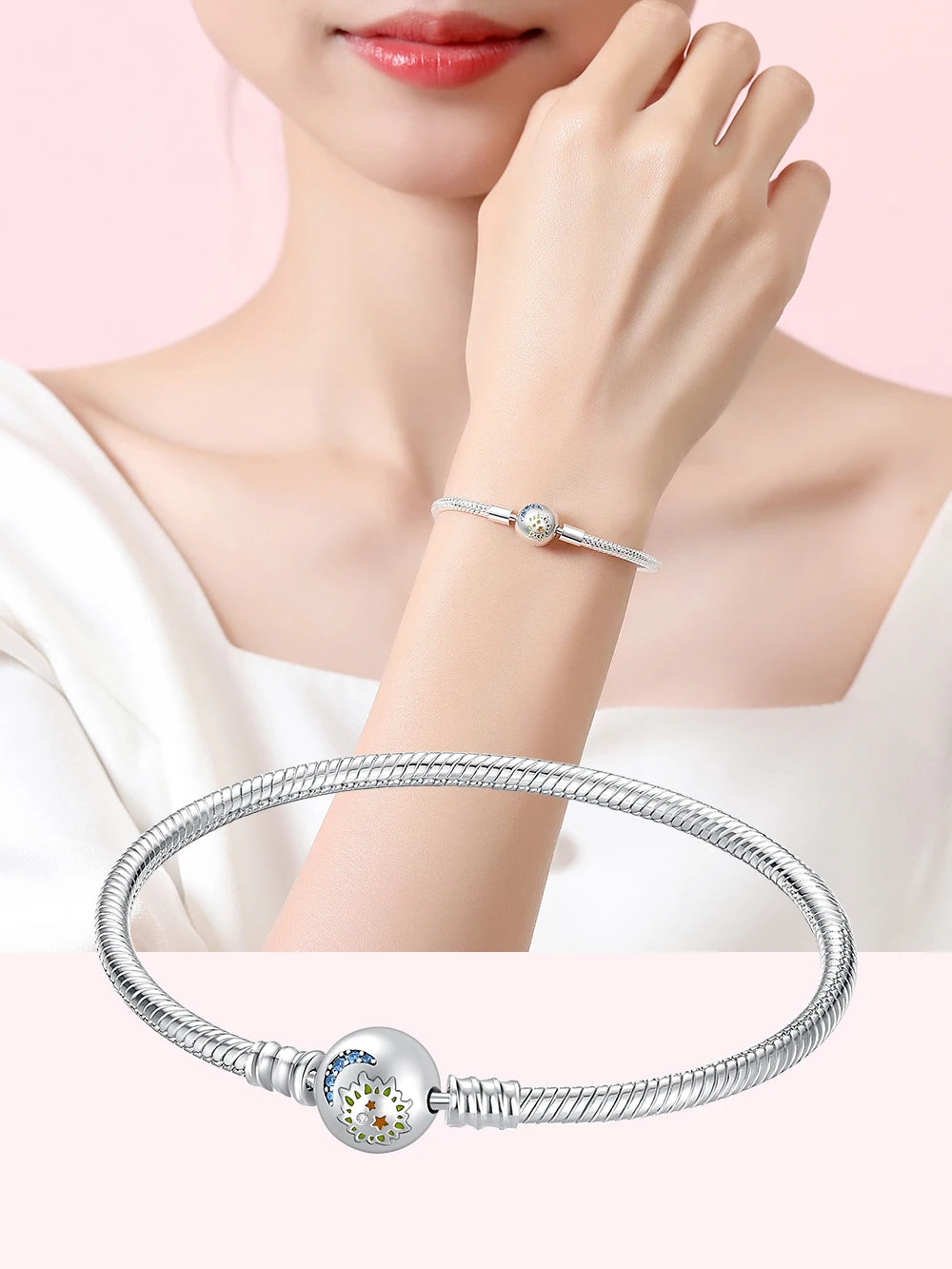Danturn 925 Sterling Silver Bracelets Crown Butterfly Bus Sisterly Love Cherry Bracelets Women Bracelets Fashion Charm Bracelets