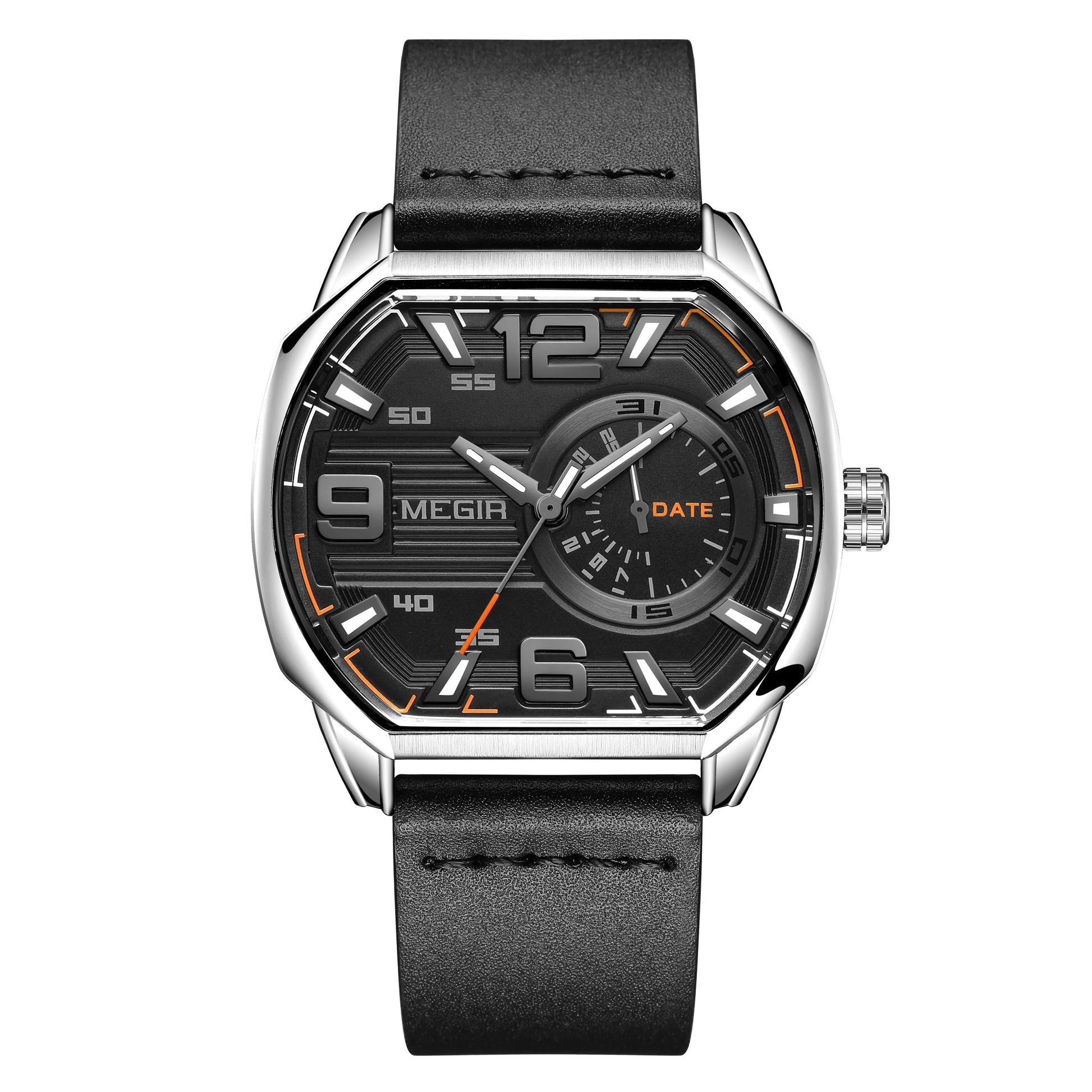 MEGIR Relogios Masculino Fashion Mens Sports Watches Luxury Leather Quartz Wristwatch Man Casual Wrist Watch Clock Montre Homme