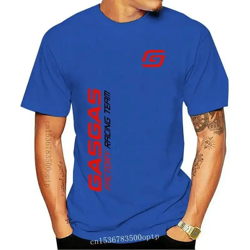 Fashion Popular Men's Clothing GASGAS Factory Racing Team Printed T-shirt Short Sleeve Cotton Casual Comfortable Men's Clothing