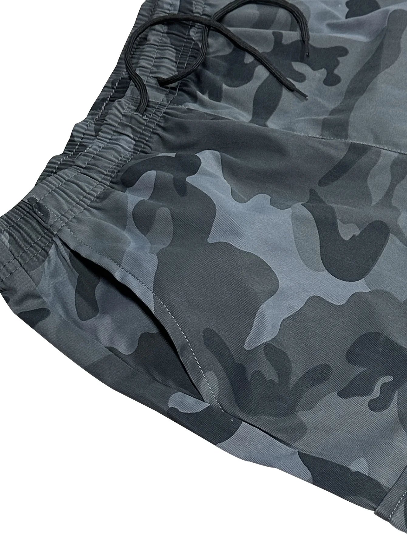 [Trendy Camo Cargo Pants] Camo Cargo Pants - Men's Trendy Casual Regular Fit Trousers With Side Pocket For Outdoor Activities