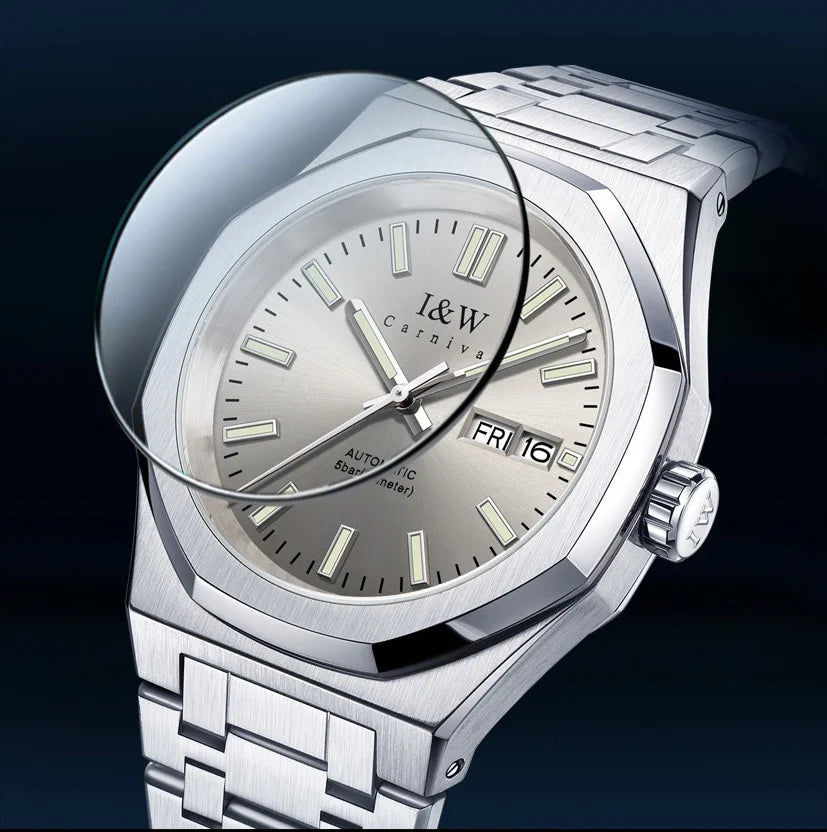 SEIKO NH36A Mechanical Watches for Man Luxury Brand IW CARNIVAL Watch Automatic Sapphire Luminous 5bar Waterproof Montres Hommes