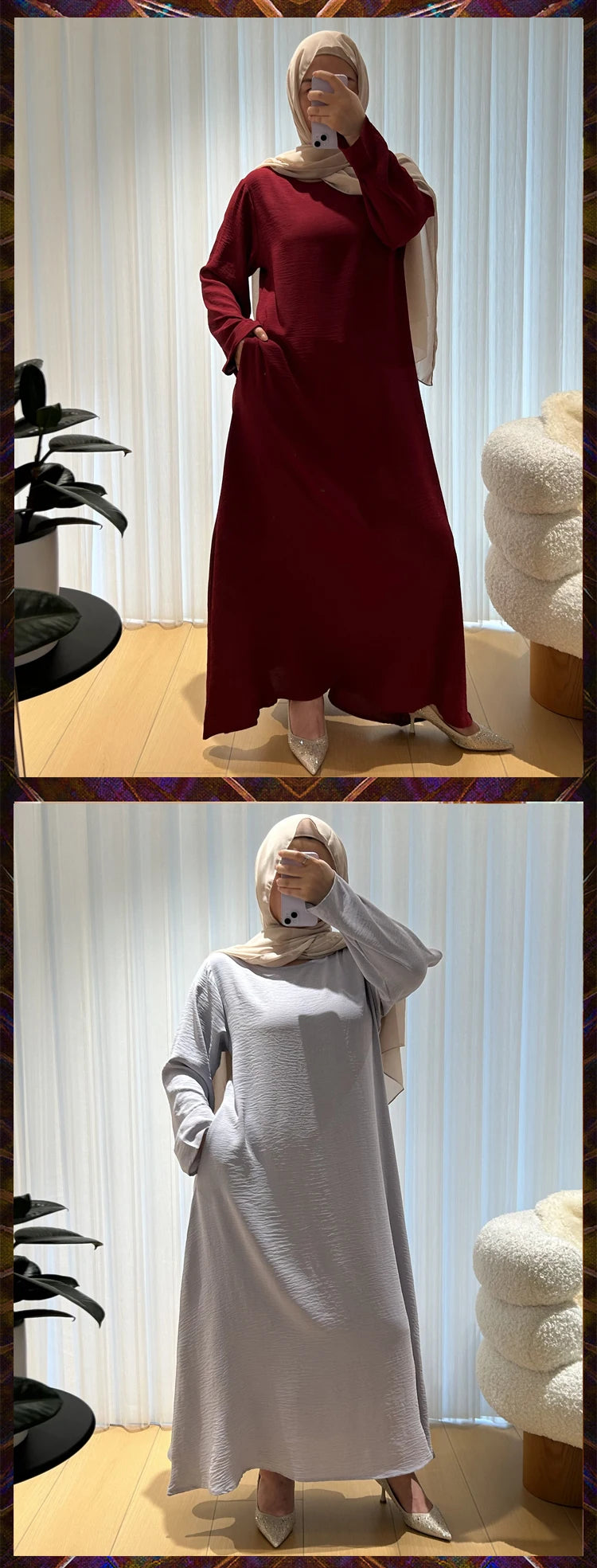 Muslim women's clothing abaya Middle East Dubai robe women's clothing oversized clothing women's long skirt MU-593