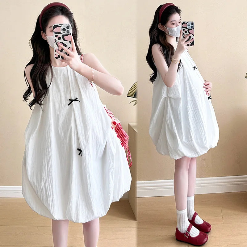 Pregnant Women's Clothing 2025 Summer New Loose and Fashionable Temperament Age Reducing Dress