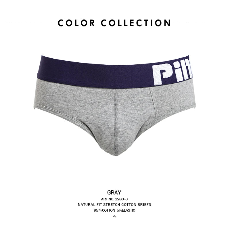 PINKHERO 1280 Men's Panties，Homens Cueca， Comfortable Cotton  Men Underwear Sexy Briefs，Patchwork Breathable Man Underpants