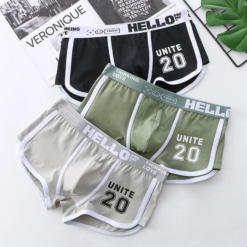 Men's Underwear Boxer Shorts Sexy Panties Cotton Boxers Sports Comfort Man Underpants Shorts Homme U Convex Lingerie PD3205
